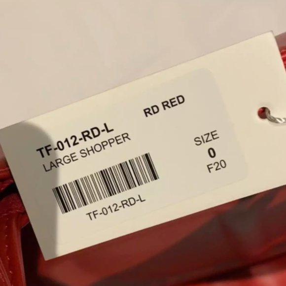 telfar large shopping bag red vegan leather - Picture 5 of 5